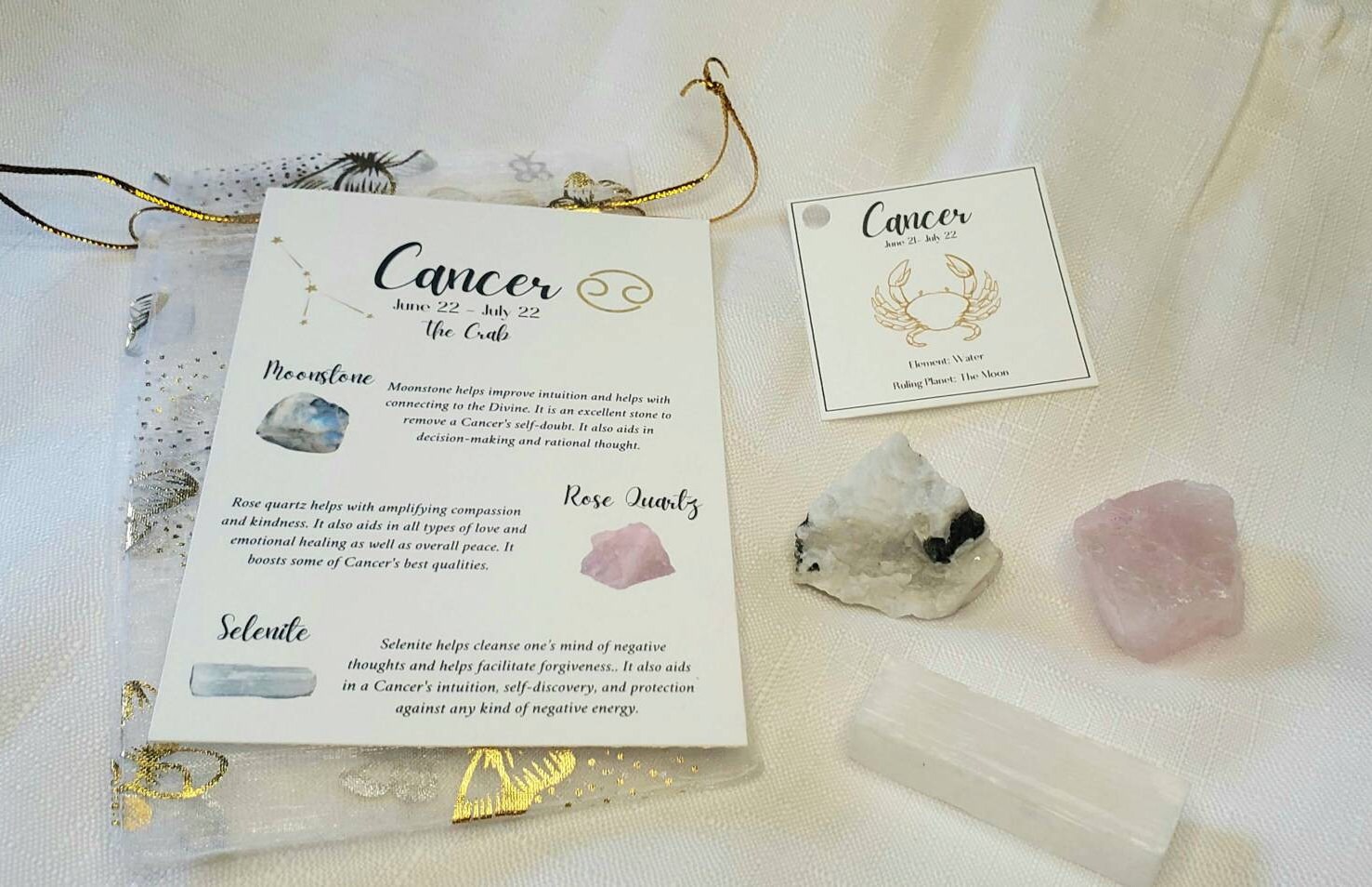 Cancer Zodiac Crystal Kit | Crystal Set | Cancer Crystal Set | Cancer ...