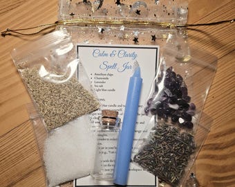 Calm & Clarity Spell Jar Kit | Peace Spell Kit | Spell Jar | Spell Kit