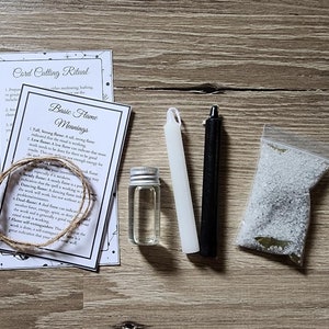 Cord Cutting Ritual Kit | Candle Cord Cutting | Candle Magic | Spell Kit