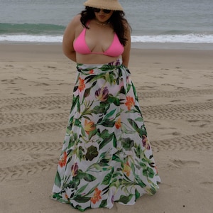Wrap Skirt || Swimsuit Cover-up, Beach Cover-ups, Swim Cover-ups | High-waisted  || Maxi Resortwear, Beachwear || {Jenna}