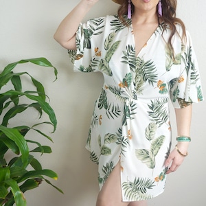 Waist Knot Detail Swimsuit Cover-up || Swimwear, Beachwear Dress, Swim Cover-up, Bachelorette Party, Beach Dress, Bridal Party || {Luna}