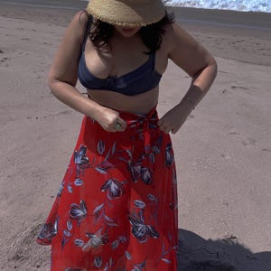 Wrap Skirt || Swimsuit Cover-up, Beach Cover-ups, Swim Cover-ups | High-waisted  || Maxi Resortwear, Beachwear || {Jenna}