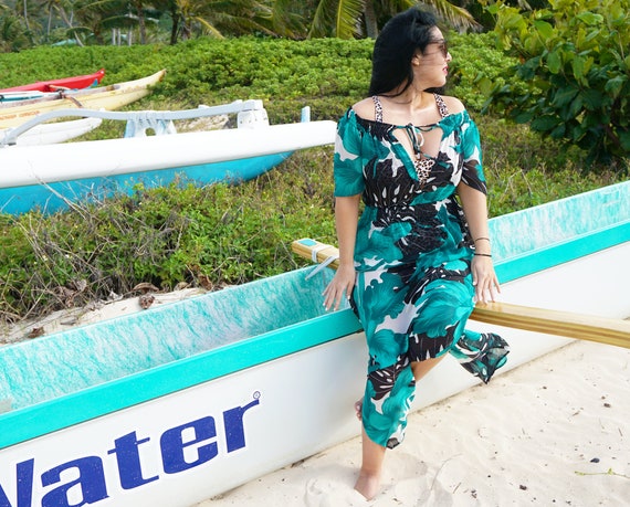smocked swim cover up