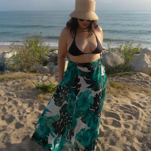 Wrap Skirt || Swimsuit Cover-up, Beach Cover-ups, Swim Cover-ups | High-waisted  || Maxi Resortwear, Beachwear || {Jenna}
