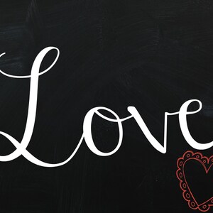 Liebe! Tafel druckbare, digitale Kunst, Wortkunst, Geschenkidee