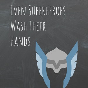 Thor Inspired Bathroom Chalkboard Printable, Digital Art, Word Art, Gift Idea