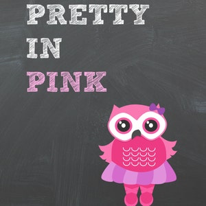 Pretty In Pink Chalkboard Printable
