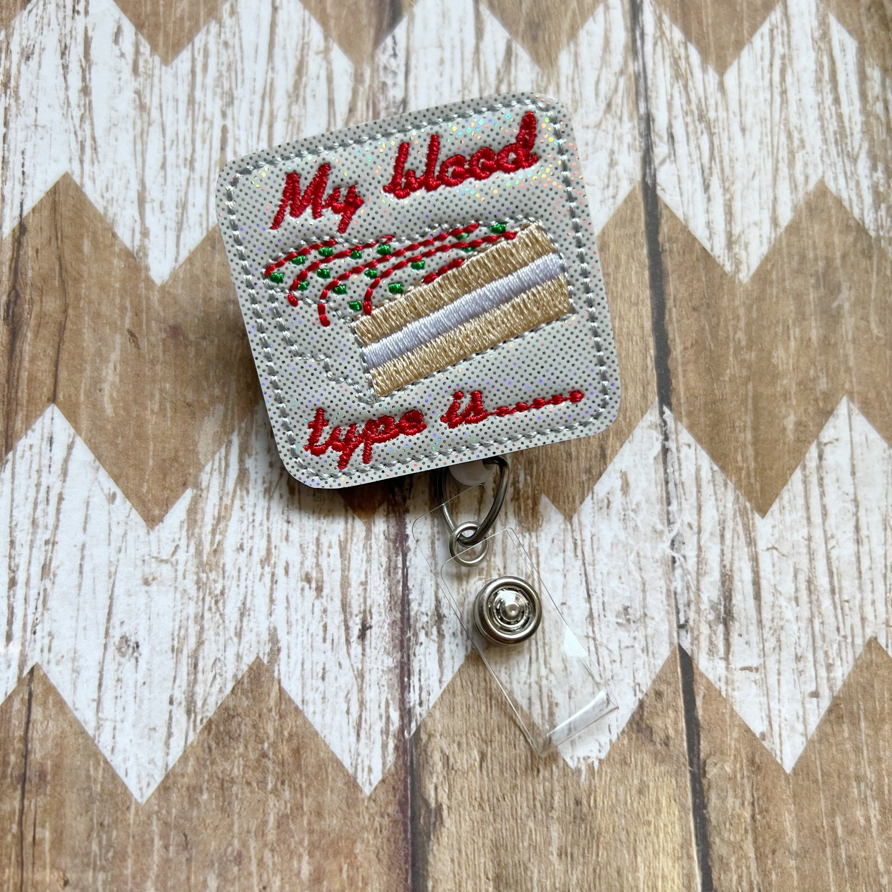 My Blood Type Is Badge Reel, Badge Clip, Retractable Name Badge, ID Holder, Teacher ID Clip, Badge Pull, Healthcare, Teacher, Gift