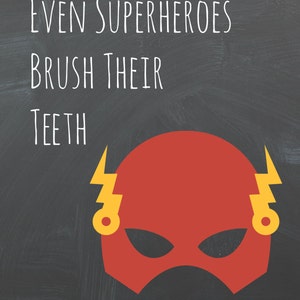 Flash Inspired Bathroom Chalkboard Printable 8x10, Digital Art, Word Art, Gift Idea
