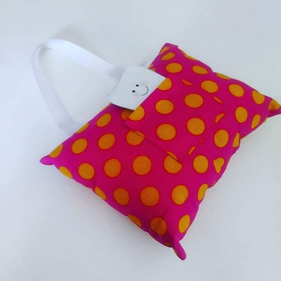 Hot pink and Orange Polka Dot Tooth Fairy Pillow | Etsy