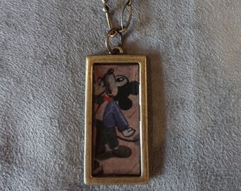 Vintage 1974 Mickey Mouse Pendant with Chain