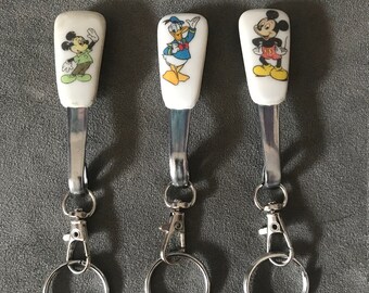 Your Choice Character Keychains Made from Vintage Disney Spoons
