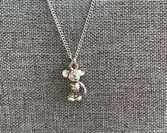 Vintage Mickey Mouse Charm on Nickel Free 18" Chain