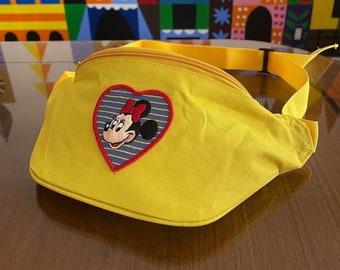 Yellow Fanny Pack with Original Vintage Minnie Mouse Patch