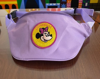 Lavender Fanny Pack with Original Vintage Disneyland Minnie Mouse Patch