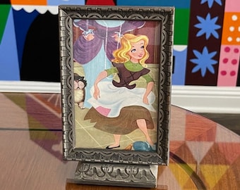 Vintage Frame featuring an Original Image of Cinderella from a 1974 Disney Book