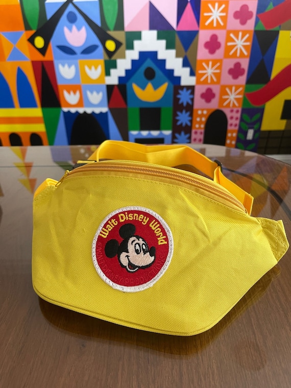 Yellow Fanny Pack With Original Vintage Walt Disney World Mickey  display picture 1
