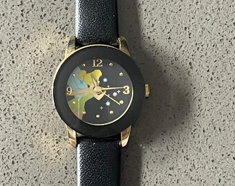 Vintage Tinkerbell Watch with New Leather Band and New Battery