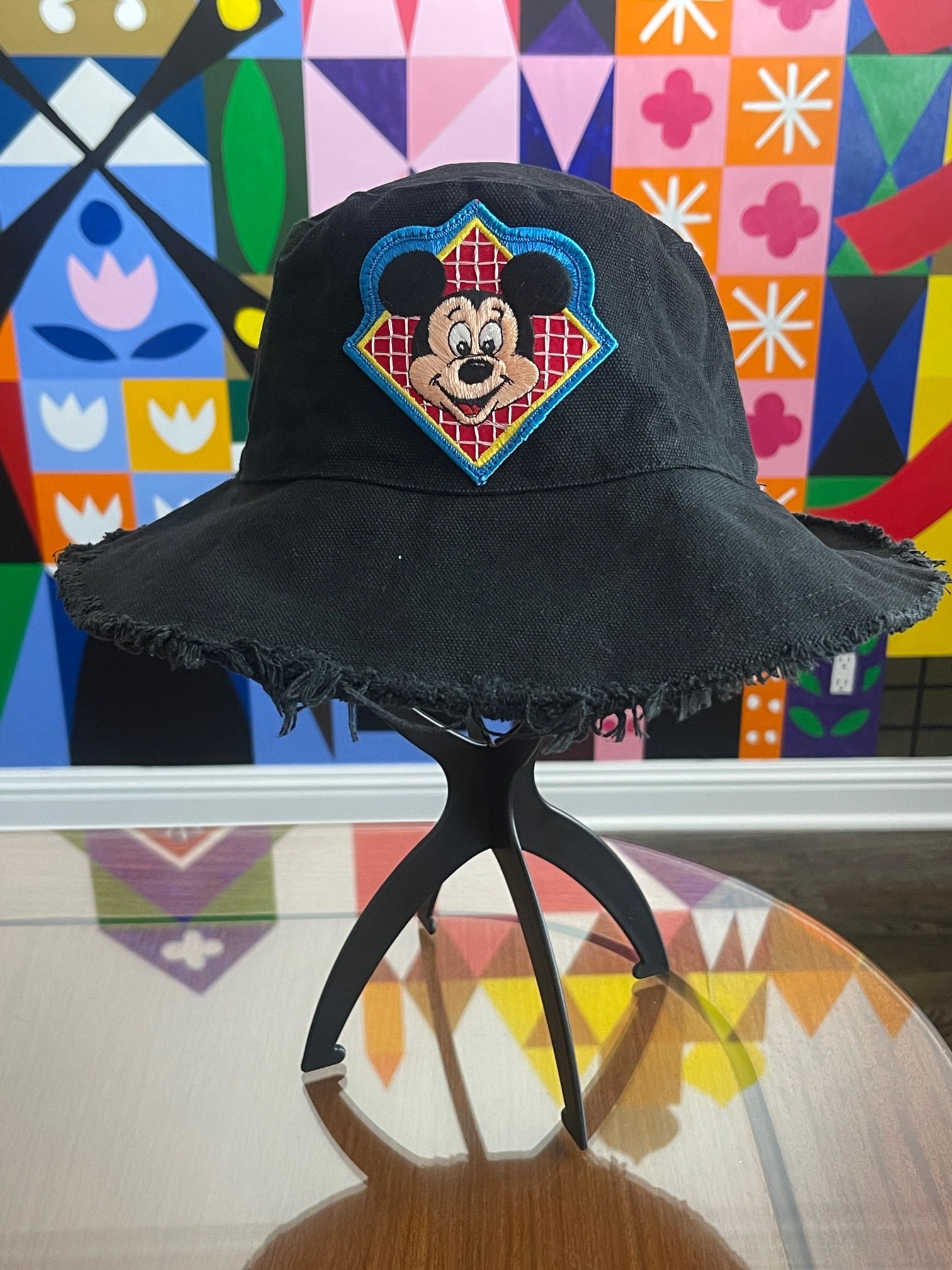 Disney Parks Pretty Pink Sun Hat Adult Size Floppy Wide Brim Women Ladies  Beads