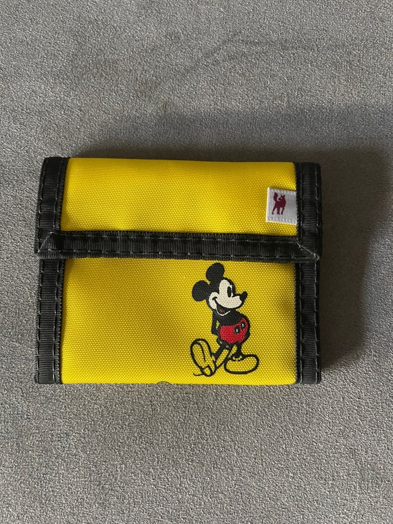 Vintage New Old Stock Yellow Mickey Mouse Velcro Wallet Etsy