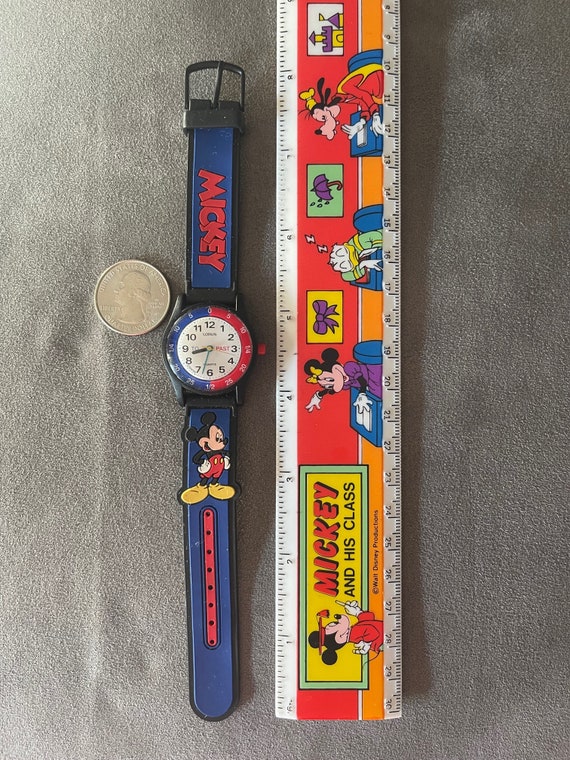 Vintage "Learn to Tell Time" Mickey Mouse Watch - image 3