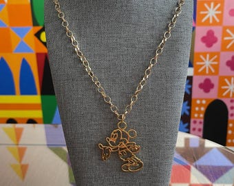 Vintage Mickey Mouse Charm on 32" Necklace