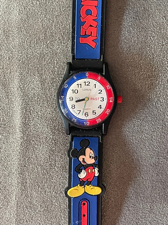Vintage "Learn to Tell Time" Mickey Mouse Watch - image 1