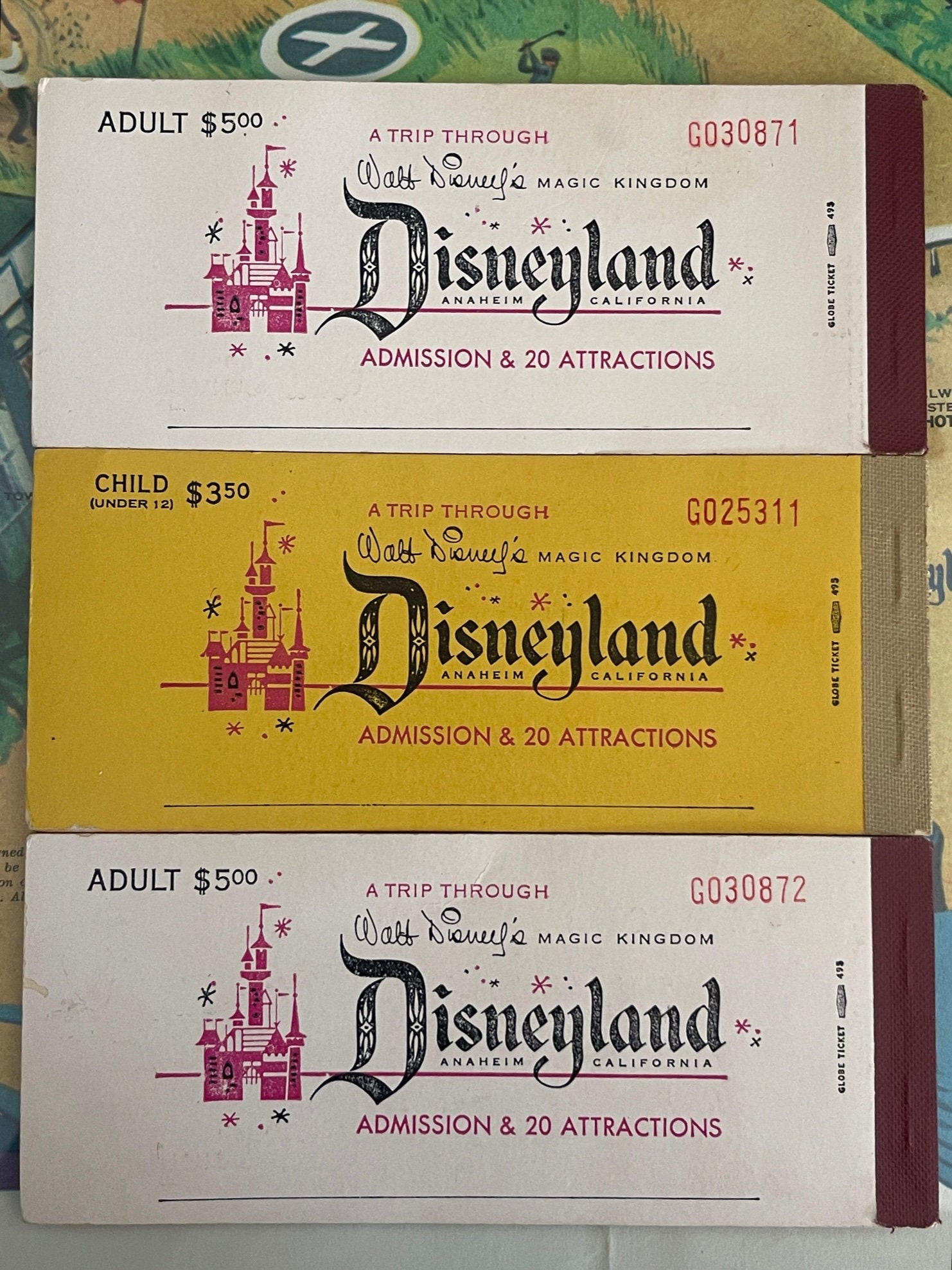 昭和レトロ　海外　ロサンゼルス　ディズニーチケット　ヴィンテージ 昭和レトロ 海外 ロサンゼルス ディズニーチケット ヴィンテージ