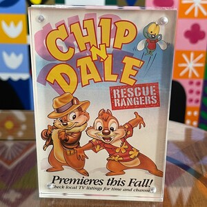 Framed Authentic Vintage Disney Afternoon Cartoons Postcard