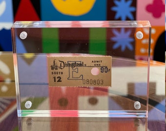 VERY RARE Vintage Framed Disneyland E Ticket