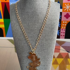 Vintage Extra Large Minnie Mouse Pendant on 30" Necklace bild 4