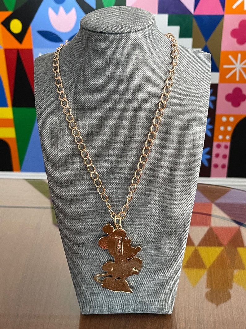 Vintage Extra Large Minnie Mouse Pendant on 30" Necklace bild 4