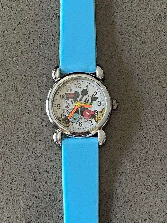 Vintage Mickey Mouse & Minnie Mouse Watch With NEW Blue  display picture 1