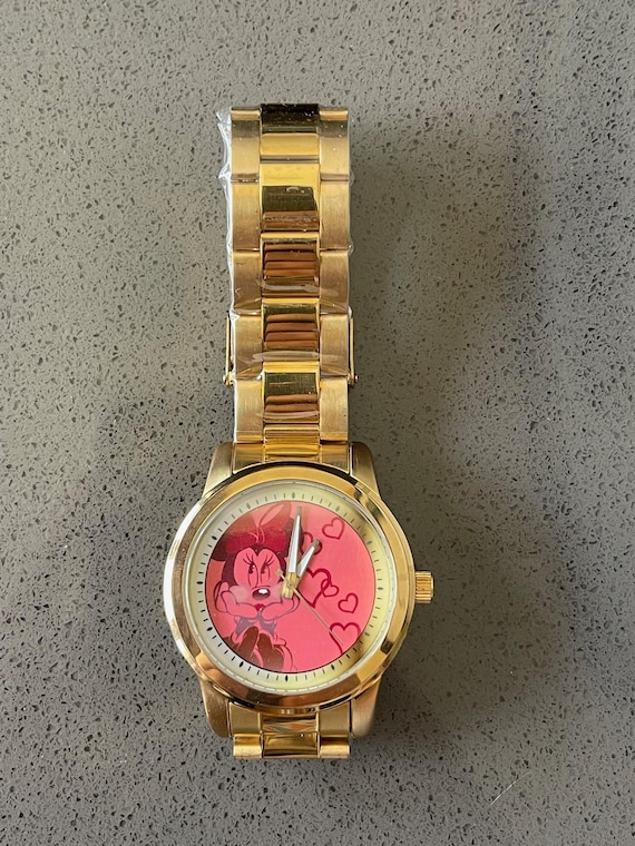 New Old Stock Vintage Rose Gold Minnie Mouse Watch With 