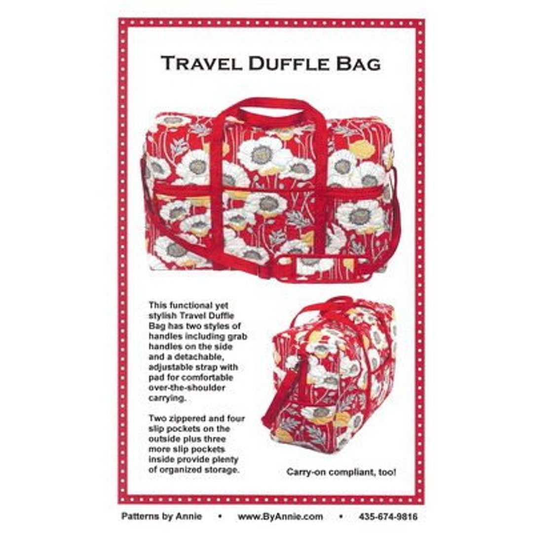 Travel Duffle Bag Pattern Etsy