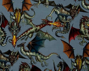 Alexander Henry Tale of the Dragon Blue/gray