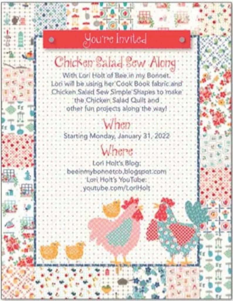 Chicken Salad Kit Lori Holt Complete Quilt Kit With Etsy