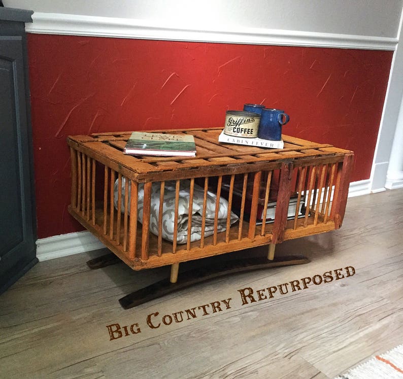 Chicken Crate Coffee Tablebarrel Stave Base