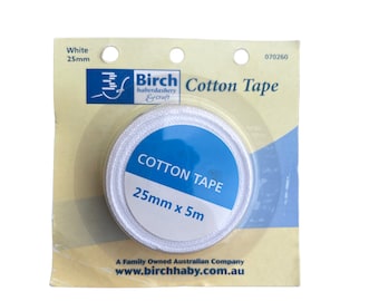 Birch Cotton Tape 25mm x 5m