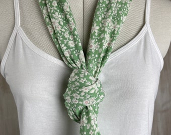 Made to Order Liberty of London Jersey Scarf in Capel in Mint