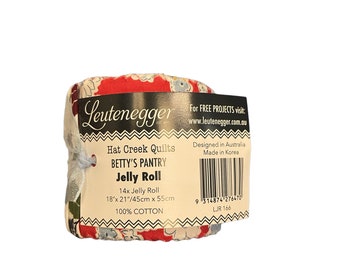 Leutenegger Hat Creek Quilts “Betty’s Pantry” Jelly Roll LJR166