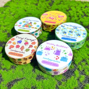 和紙テープシリーズ 1 - 日記、プランナー、スクラップブッキング、クラフトに最適な美しい装飾テープ