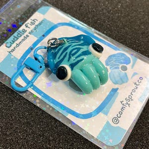 Cuddlefish: Handcrafted Polymer Clay Desk Friends and Charms - Whimsical Character Figurines, Office Decor, Cute Collectibles