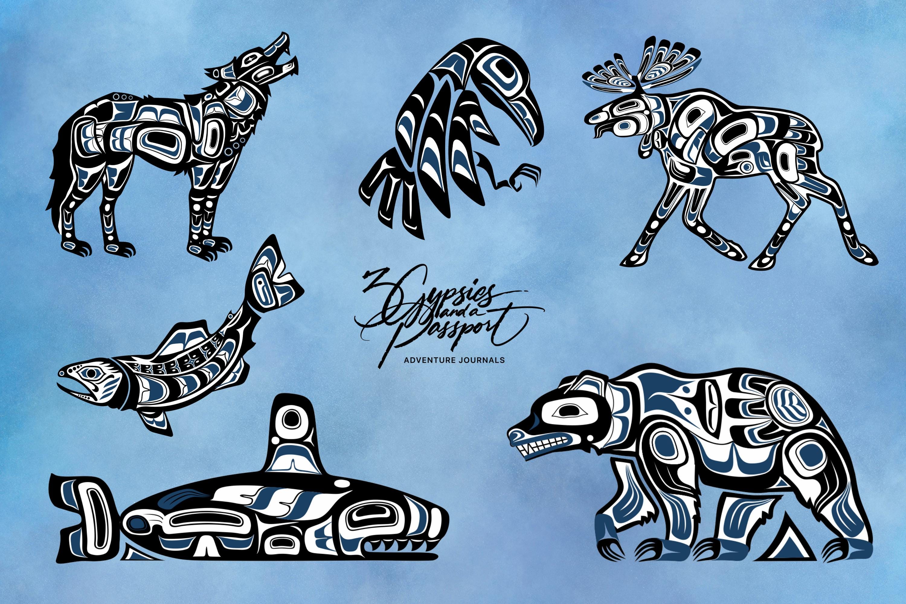 Alaska Native Art Icons Sticker Sheet - Etsy