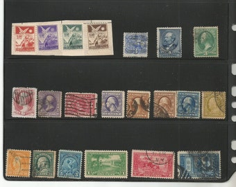 16枚の世界の陶器とセラミックの使用済みヴィンテージ切手コレクター