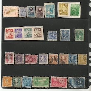 Organized 950 Stamp Collection Lot Vintage mostly used World International Stamps various eras countries Australia, GB, Norway, US,  Etc