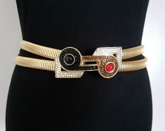 Vintage Judith Leiber Red Snakeskin Belt - Etsy display picture 1