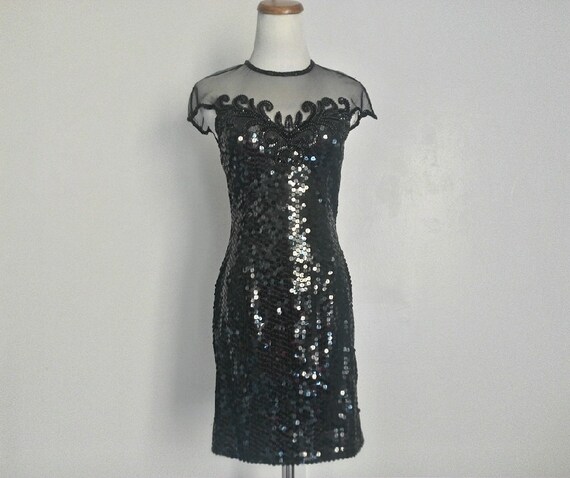 Vintage NITELINE Sexy Elegant Shear Bodice Black Sequin Beaded Evening Cocktail Holiday New Years Party Valentine's Day Little Mini Dress 6 - Etsy Vintage NITELINE Sexy Elegant Shear Bodice Black Sequin Beaded Evening Cocktail Holiday New Years Party Valentine's Day Little Mini Dress 6 - Etsy