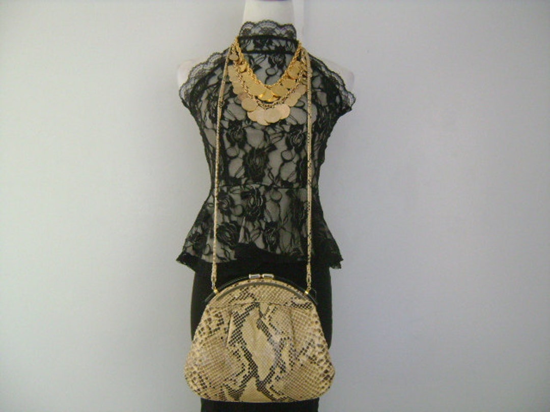 COLOMBETTI Milano Italy Wild Exotic Anaconda Python Snake Skin