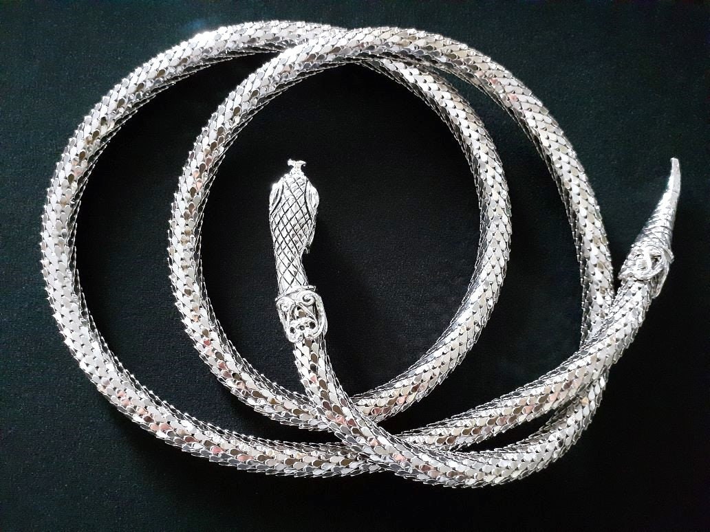 Silver metal chain link snake belt (NEW STOCK) – Scott Fraser Collection